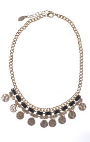 Hultquist Rosegold Necklace With Black Diamond Swarovski Crystal Ball-0