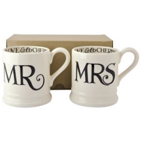 Emma Bridgewater Black Toast Mr & Mrs Mugs-0