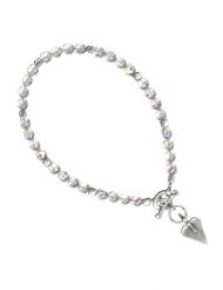 Danon Crystal And Pewter Necklace-0