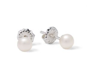 Claudia Bradby White Button Studs-0