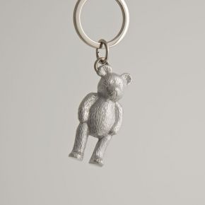 Lancaster & Gibbings Pewter Bear Key Ring-0