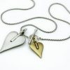Danon Double Silver/Bronze Heart Necklace-0