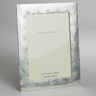 Lancaster And Gibbings Pewter Heart Frame 7"x5"