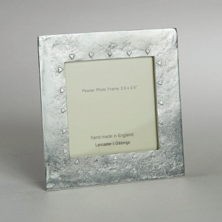 Lancaster And Gibbings Pewter Heart Frame 3.5"x3.5"