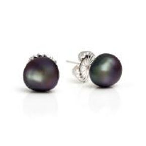 Claudia Bradby Couture Peacock Pearl Stud Earrings-0