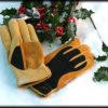 Gold Leaf Gardening Gloves Gents Winter Touch-0