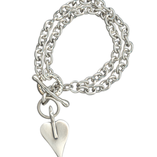 Danon Heart on Double Chain Bracelet-0