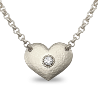 Danon Silver Necklace with Chunky Heart-0