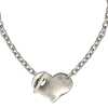 Danon Matte Silver Necklace with heart pendant-0