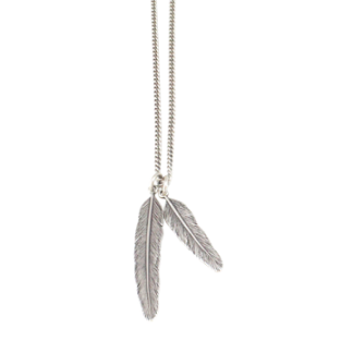Danon Silver Fine Necklace with Feathers-0