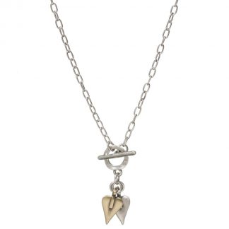 Danon Necklace with Two Heart Pendants-0