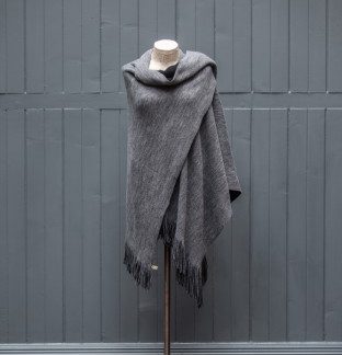 Tutti & Co Grey Two Tone Knitted Wrap-0