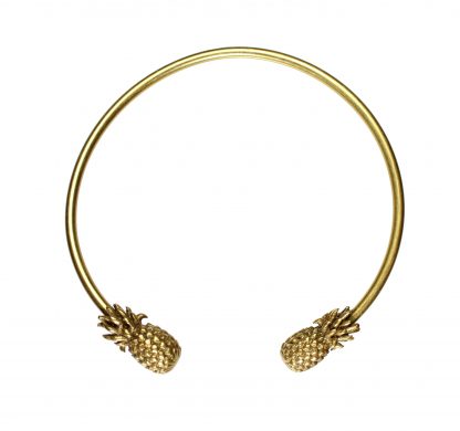Hultquist Gold Bangle Bracelet with Pineapples-0