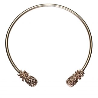 Hultquist Rose Gold Bangle with Pineapples-0