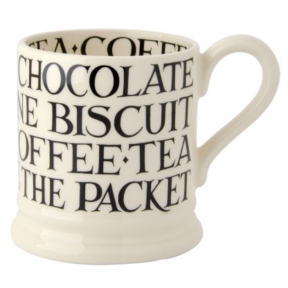 Emma Bridgewater Black Toast All Over Writing 1/2pt Mug-0