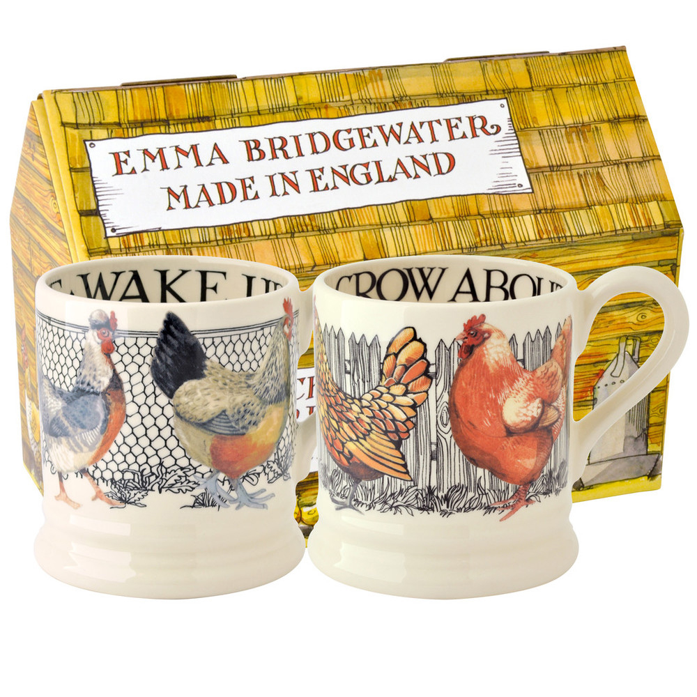 Emma Bridgewater Hen & Toast Set of 2 Mugs Boxed Gifted Boston Spa