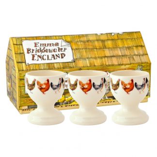 Emma Bridgewater Hen & Toast Set of 3 Egg Cups (Boxed)-0