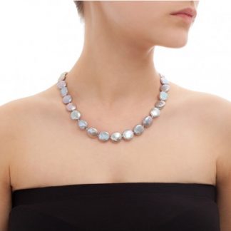 Claudia Bradby Bedruthan Silver Coin Pearl Necklace-0