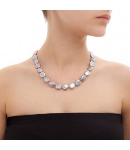 Claudia Bradby Bedruthan Silver Coin Pearl Necklace-0