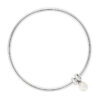 Claudia Bradby Essential Silver Pearl Bangle - Image 4