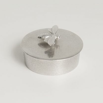 Lancaster & Gibbings Pewter Bee Jewellery Box - Medium-11362