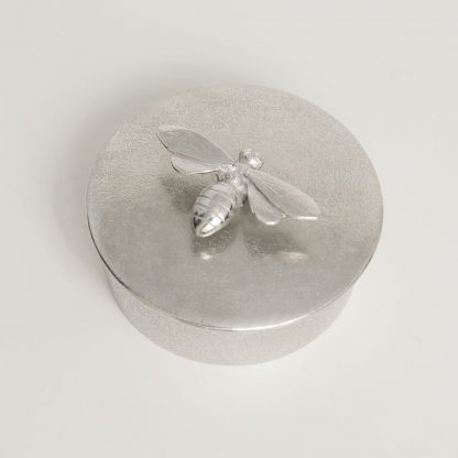 Lancaster & Gibbings Pewter Bee Jewellery Box - Medium-11363