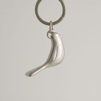 Lancaster & Gibbings Pewter Key Ring - Bird-0