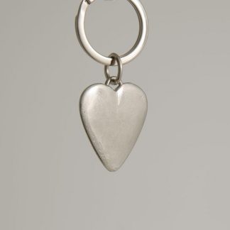 Lancaster & Gibbings Pewter Key Ring - Heart Shape-0