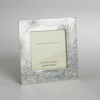 Lancaster & Gibbings Scratched Flowers Photo Frame - Small-0