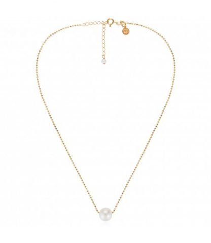 Claudia Bradby Essential White pearl Necklace - Gold-0