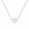 Claudia Bradby Essential White pearl Necklace - Gold-11719