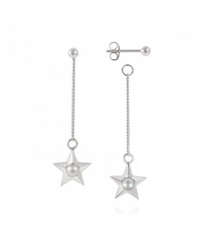 Claudia Bradby Star Drop Earrings - Silver-11705