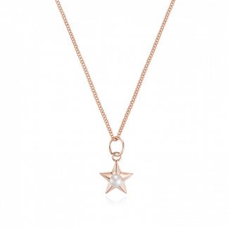 Claudia Bradby Star Necklace - Rose Gold-11708