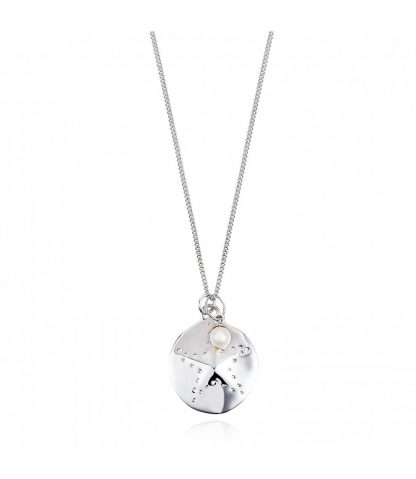 Claudia Bradby Sand Dollar Silver Necklace-11739