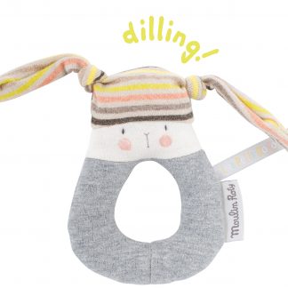 Moulin Roty Striped Rabbit Ring Rattle-0