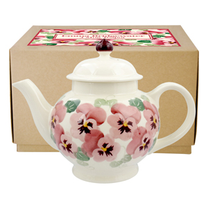 Emma Bridgewater Pink Pansy 4 Mug Teapot (Boxed)-0