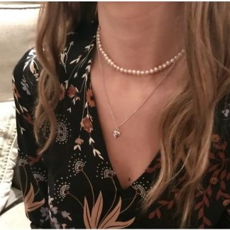 Claudia Bradby "Signature" Heart Pendant Necklace, Rose Gold-0