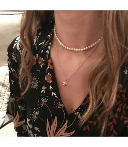 Claudia Bradby "Signature" Heart Pendant Necklace, Rose Gold-0