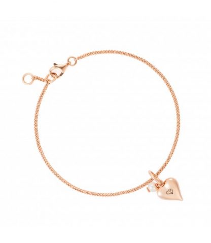 Claudia Bradby "Signature" Heart Bracelet, Rose Gold-0