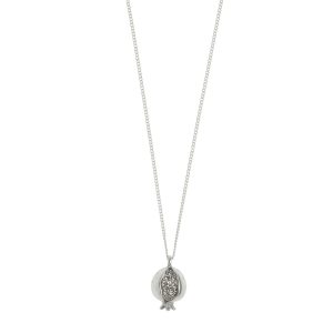 Hultquist Long Pomegranate Necklace Silver-0