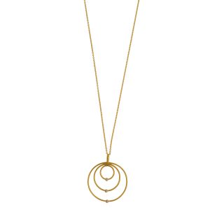 Hultquist Rings in Water Necklace 18K Gold Plated Sterling Silver-0