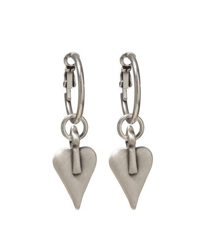 Danon Signature Heart Hoop Earrings-0