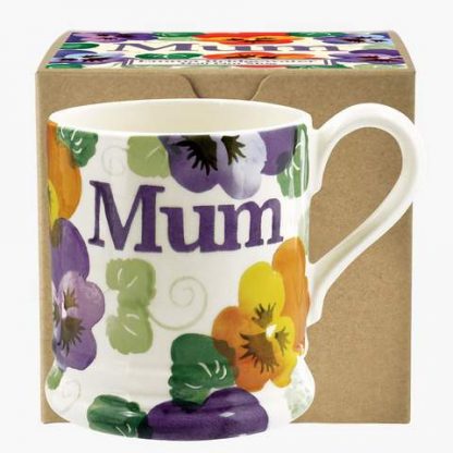 Emma Bridgewater Purple Pansy Mum 1/2 Pint Mug Boxed-0