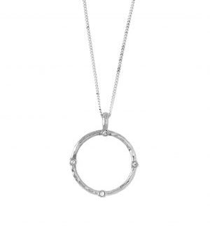 Hultquist Sparkling Circle Dorthea Necklace 1533S-0