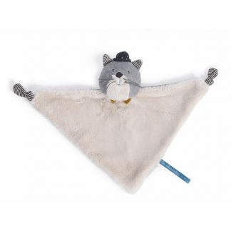 Moulin Roty 'Les Moustaches' Fernand Light Grey Cat Comforter-12862