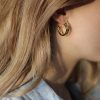 Tutti & Co Channel Earrings Gold-0