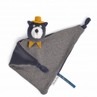 Moulin Roty 'Les Moustaches' Alphonse Grey Cat Comforter-12861