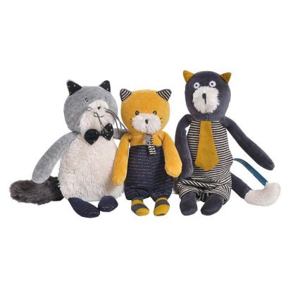 Moulin Roty 'Les Moustaches' Small Lulu Yellow Cat-0