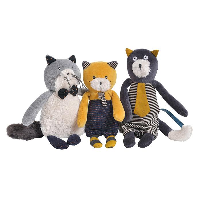 Moulin Roty 'Les Moustaches' Small Lulu Yellow Cat-0