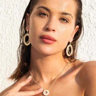 Tutti & Co Mineral Necklace in Gold NE476G